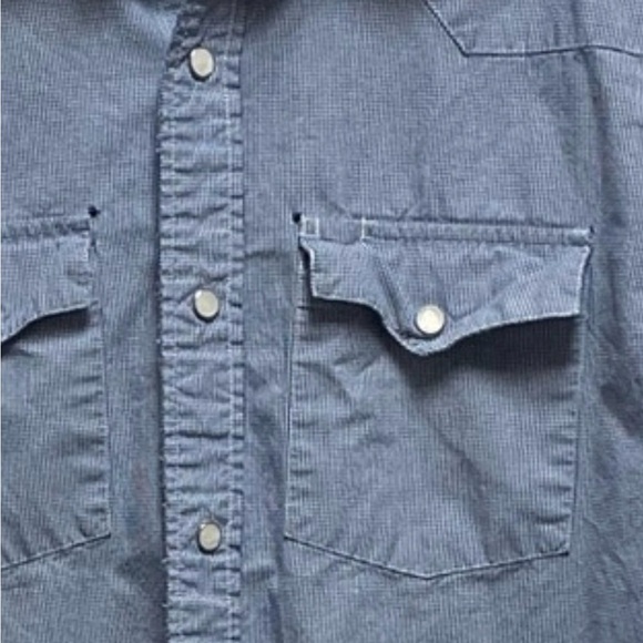 🔥 & Holy Abercrombie & Fitch Men’s Size Large Blue Check Work Shirt Y2K 90s - Picture 9 of 10